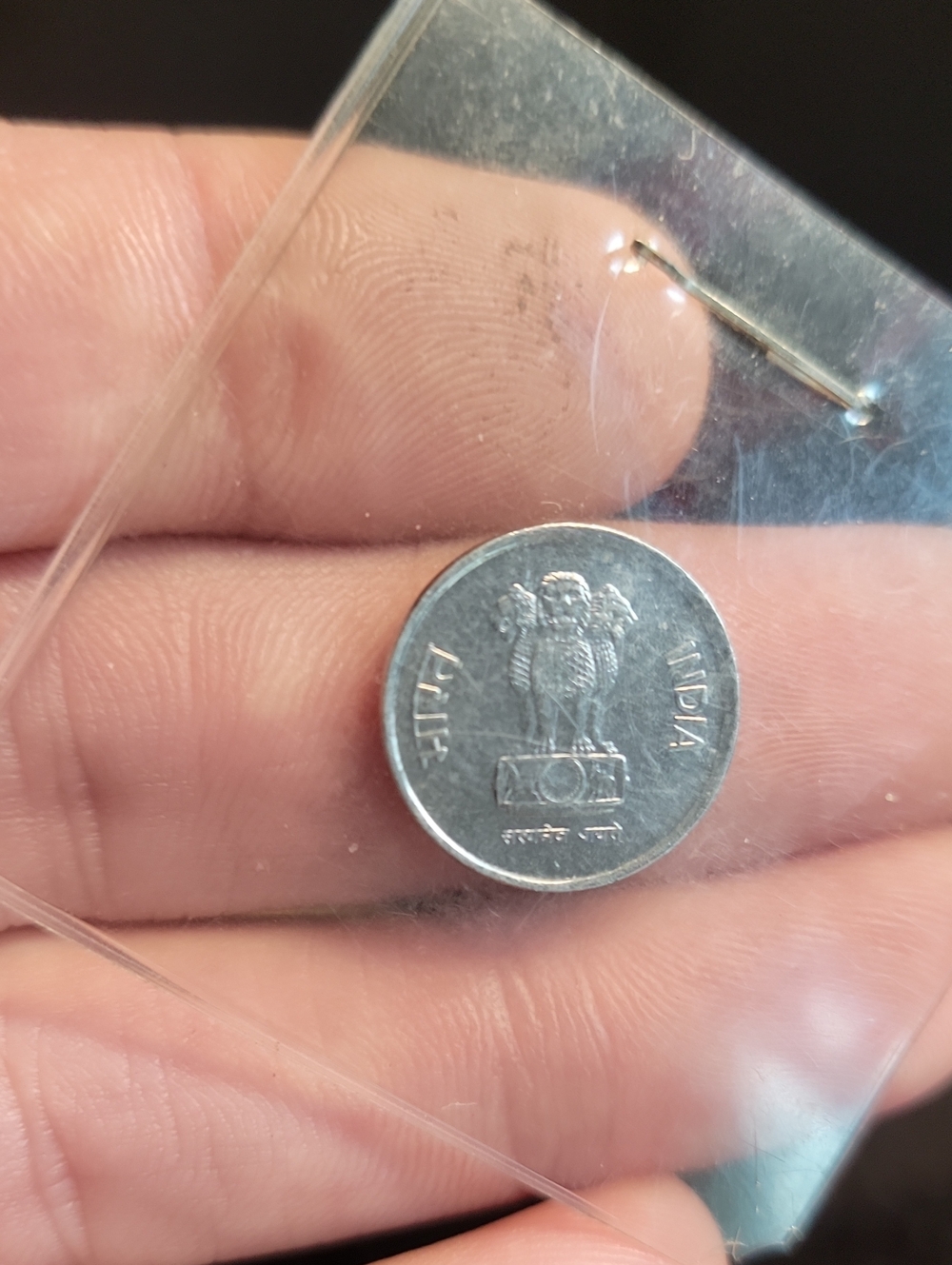 Classic 1990 Republic Of India 10 Paise Coin- Silver Tones